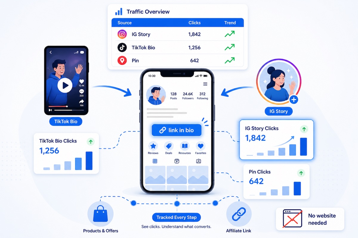 How to Track Affiliate Links Without a Website (Instagram & TikTok)